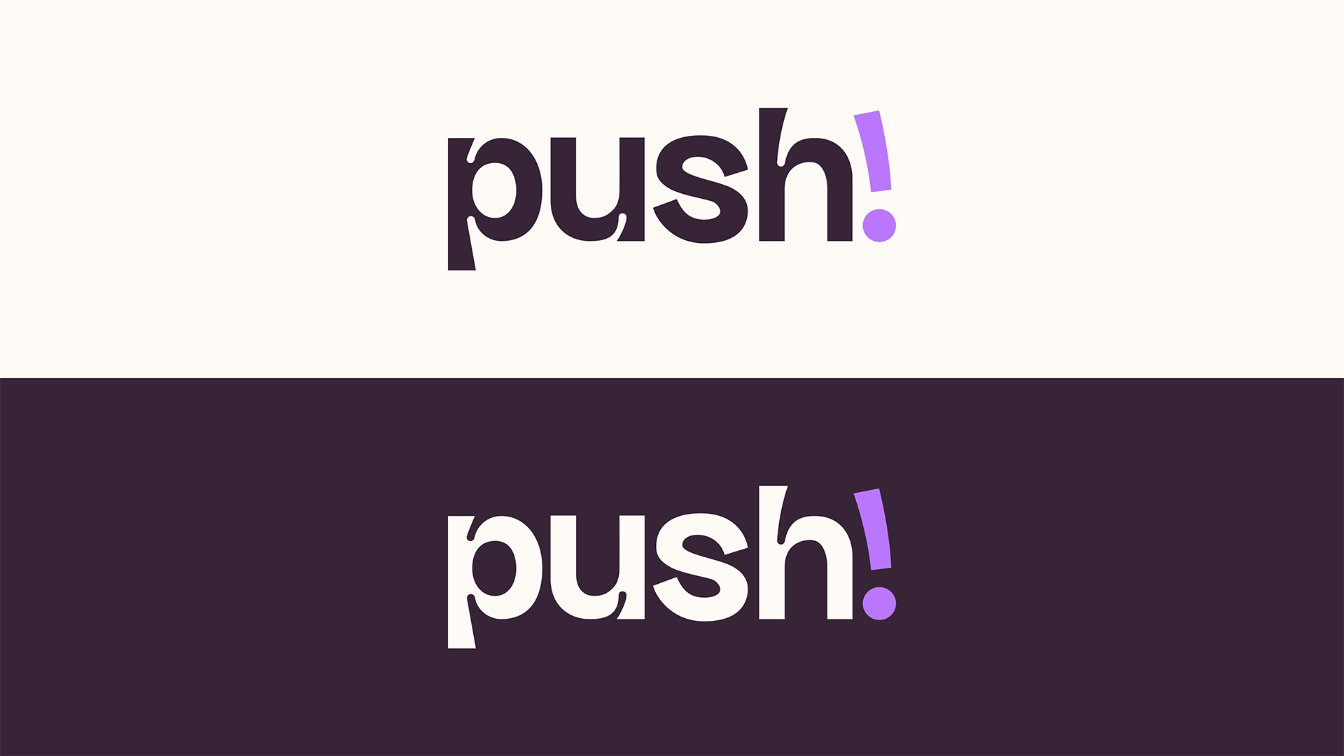 Two versions of the Push! logo